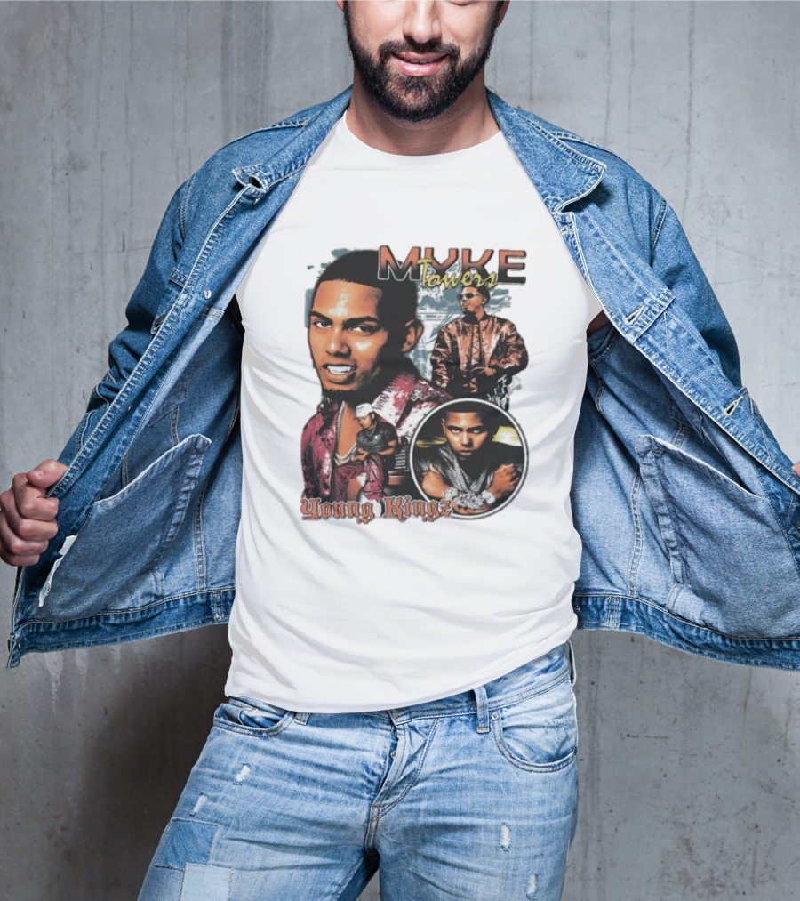 Myke Towers Young Kingz Bold Urban Style Portraits T-Shirt