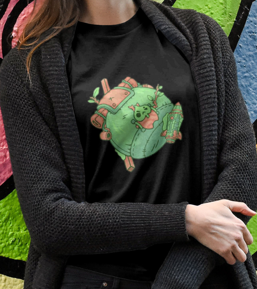 Backpack Friend Bag Camping Adventure With Alien And Rocket Details T-Shirt