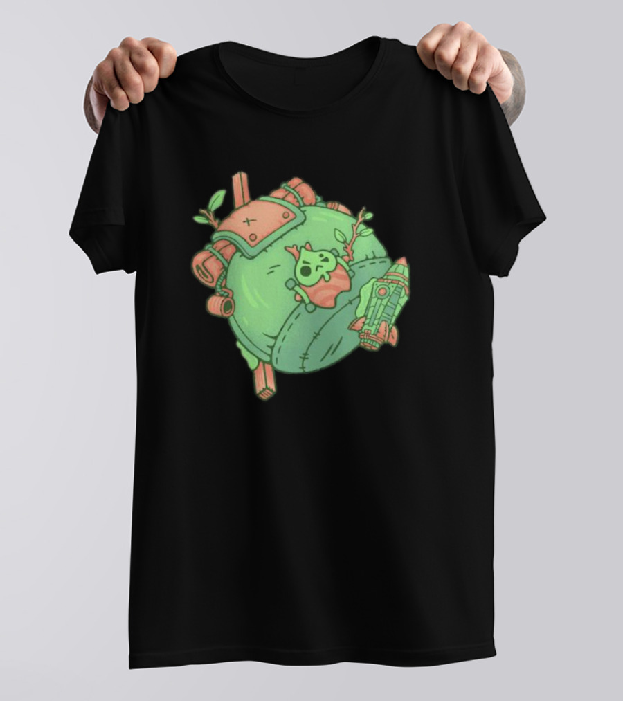 Backpack Friend Bag Camping Adventure With Alien And Rocket Details T-Shirt