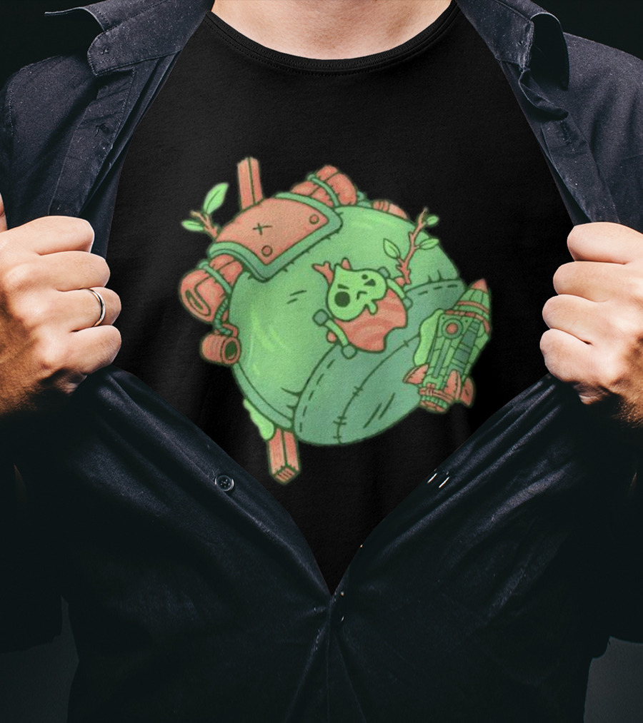 Backpack Friend Bag Camping Adventure With Alien And Rocket Details T-Shirt