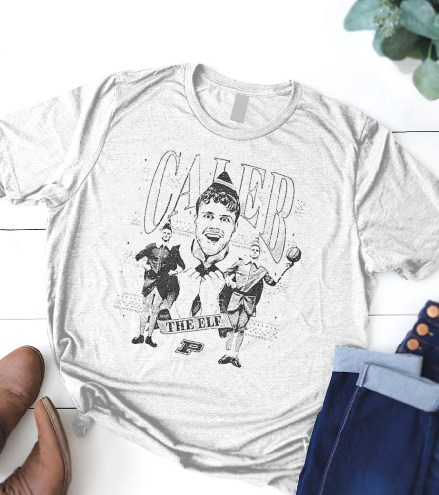 Caleb The Elf Purdue Basketball Holiday T-Shirt