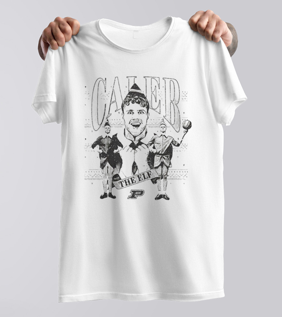 Caleb The Elf Purdue Basketball Holiday T-Shirt