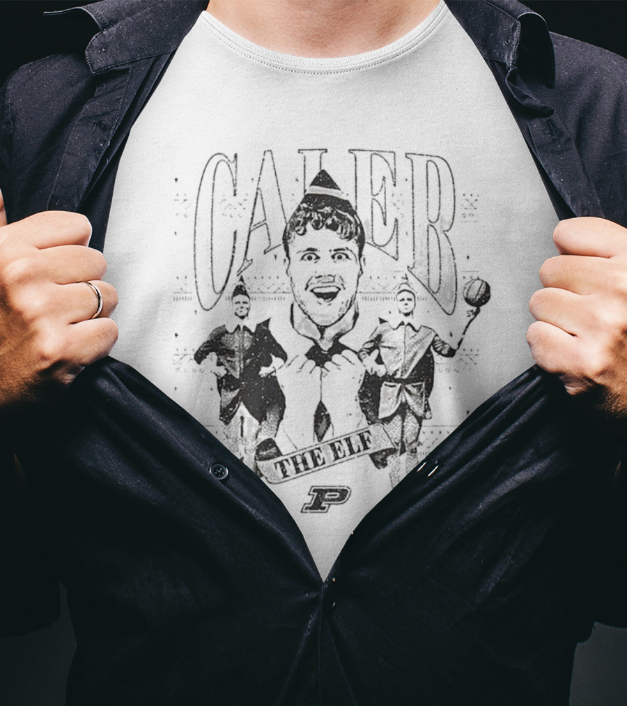Caleb The Elf Purdue Basketball Holiday T-Shirt