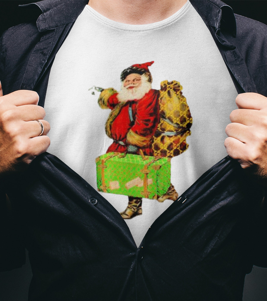 Market Designer Santa Vintage Luggage T-Shirt