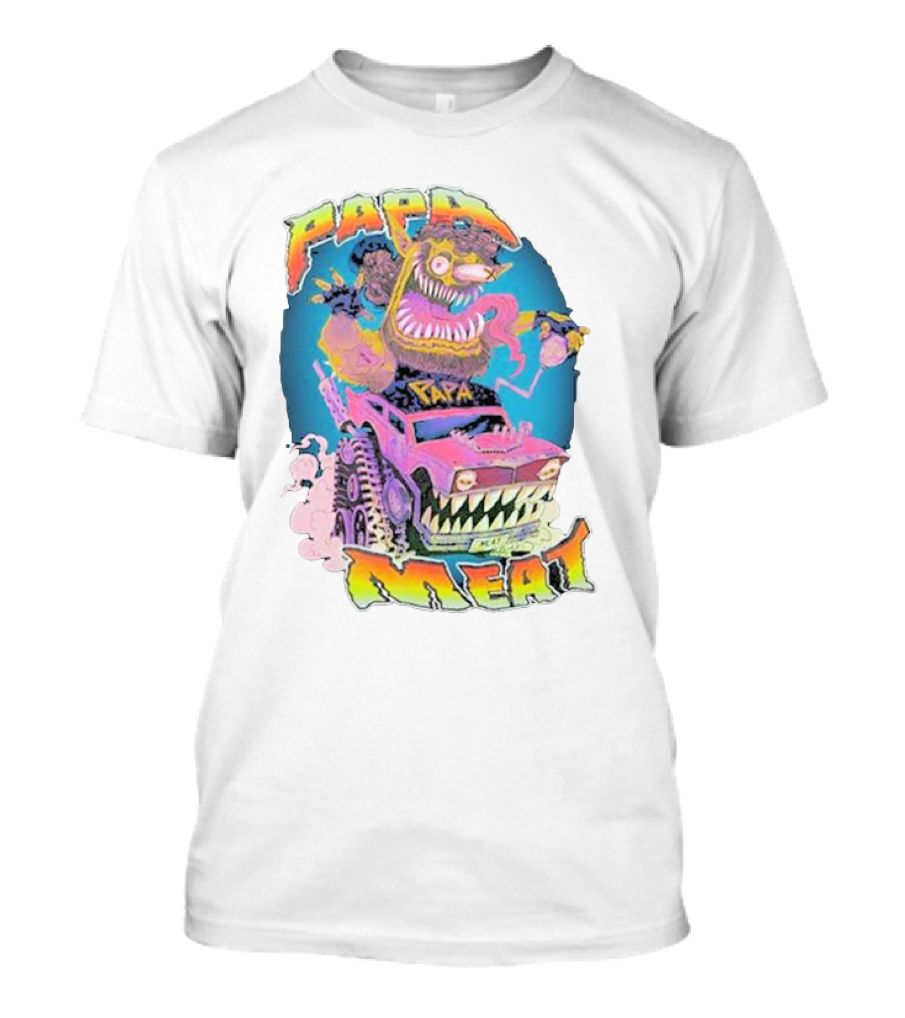Papa Meat Crazy Monster Truck Adventure T-Shirt