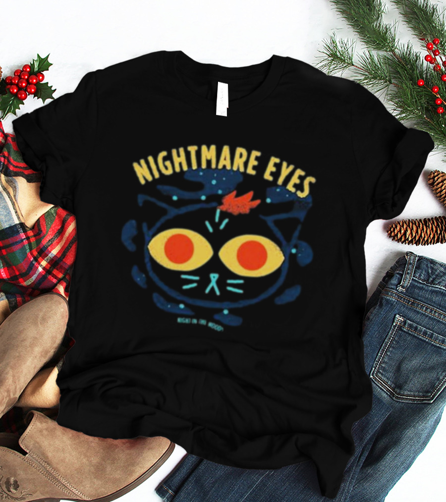 Nightmare Eyes Night In The Woods Cat T-Shirt