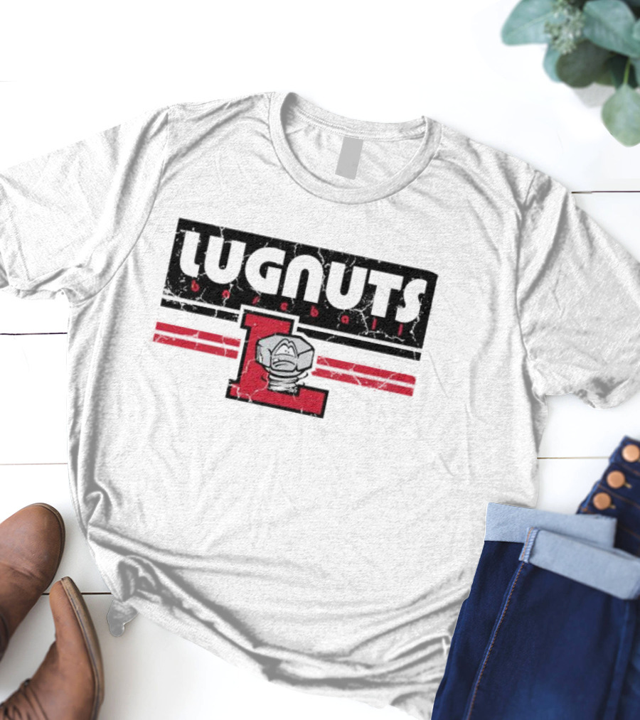 Lugnuts Baseball Red Letter L Emblem T-Shirt