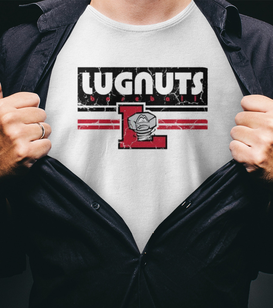 Lugnuts Baseball Red Letter L Emblem T-Shirt