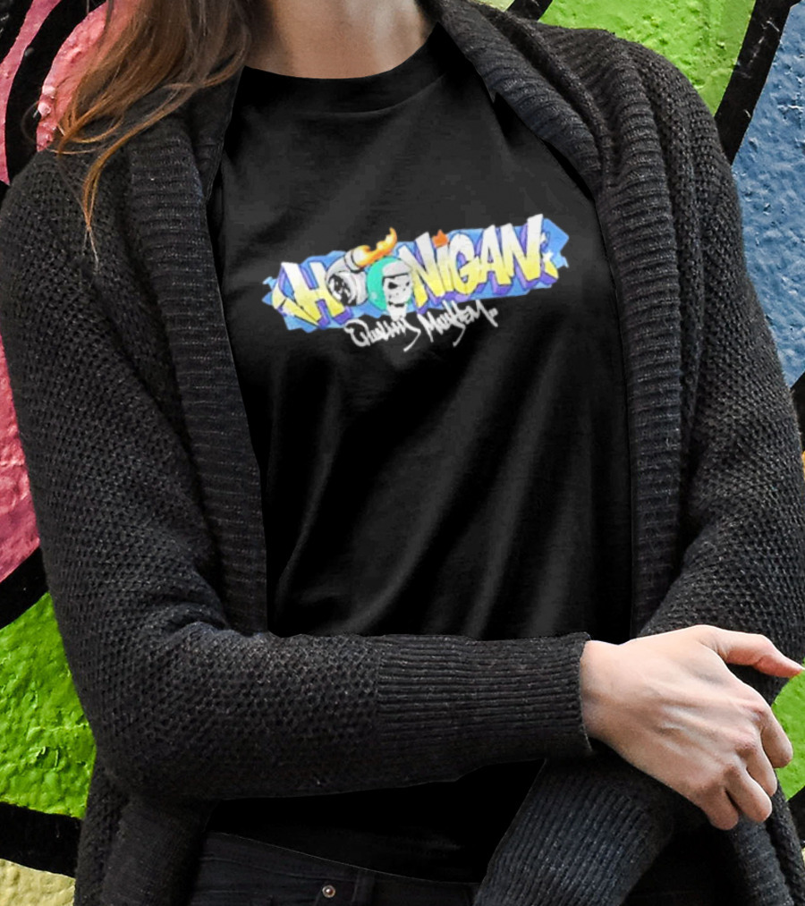 Hoonigan Graffiti Skull Flame Quality Mayhem T-Shirt