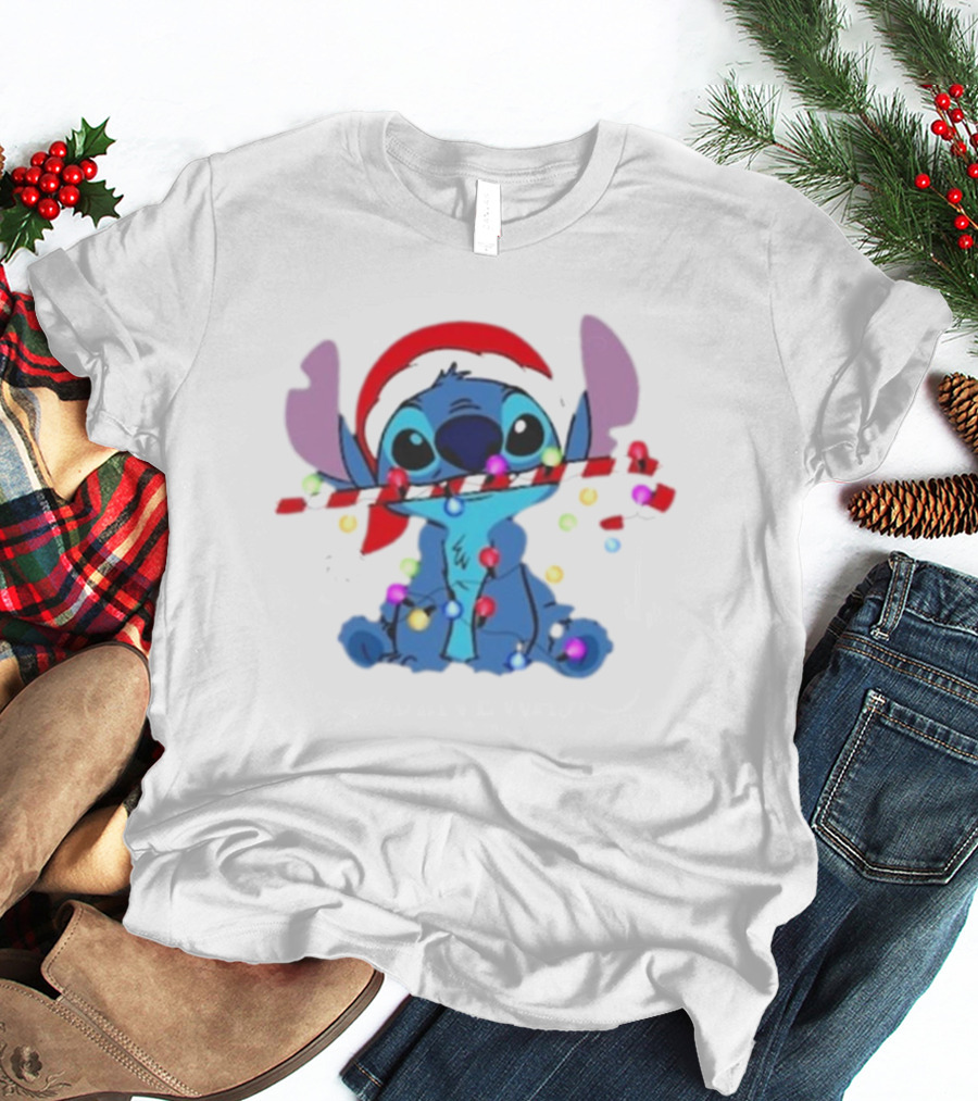 Disney Lilo And Stitch Christmas Jumper Mens Womens Kids Xmas Angel T-Shirt