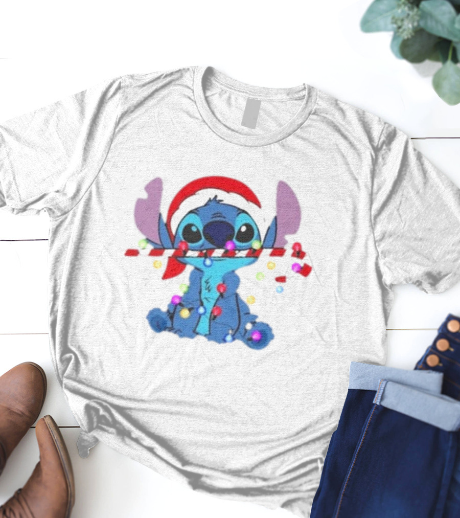 Disney Lilo And Stitch Christmas Jumper Mens Womens Kids Xmas Angel T-Shirt