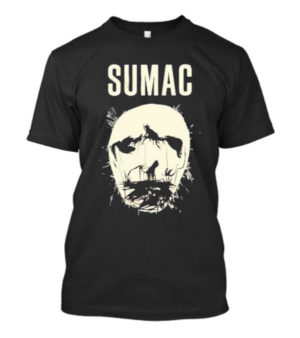 SUMAC Band Monochrome Abstract Face T-Shirt