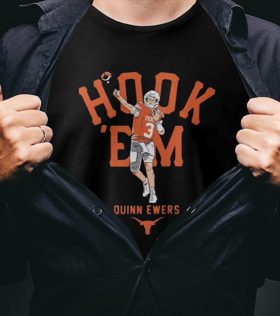 Texas Hook 'Em Football Quinn Ewers T-Shirt