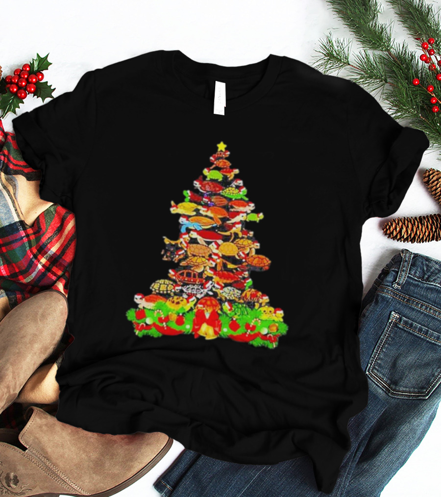 Turtles Christmas Tree Holiday T-Shirt