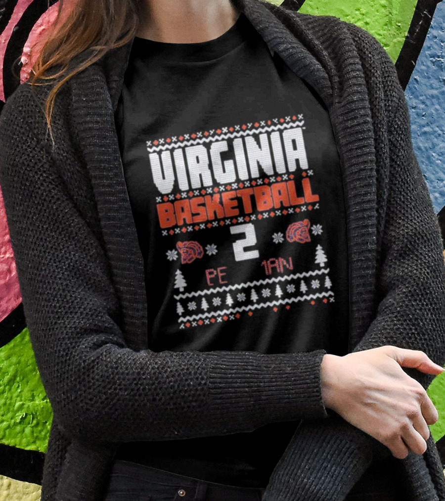 Virginia Basketball Reece Beekman 2 Pe 1an Winter Holiday T-Shirt