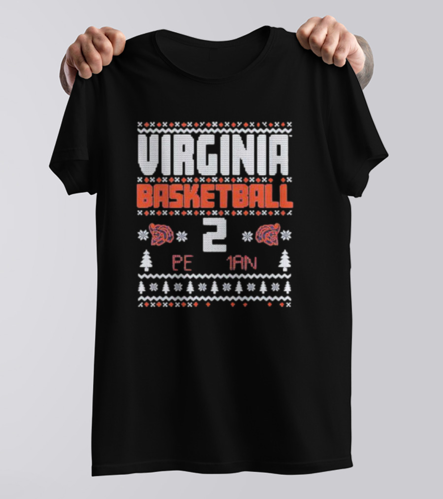 Virginia Basketball Reece Beekman 2 Pe 1an Winter Holiday T-Shirt