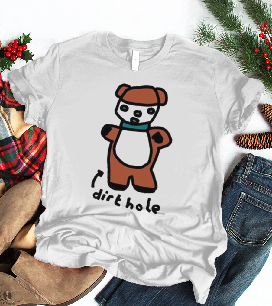 Zoebread Dirthole Bear Drawing T-Shirt