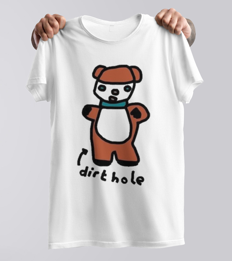 Zoebread Dirthole Bear Drawing T-Shirt