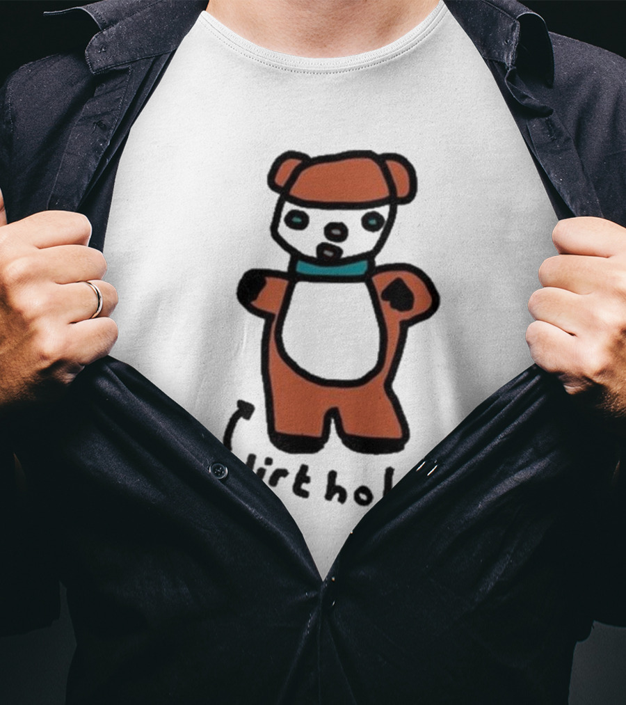 Zoebread Dirthole Bear Drawing T-Shirt