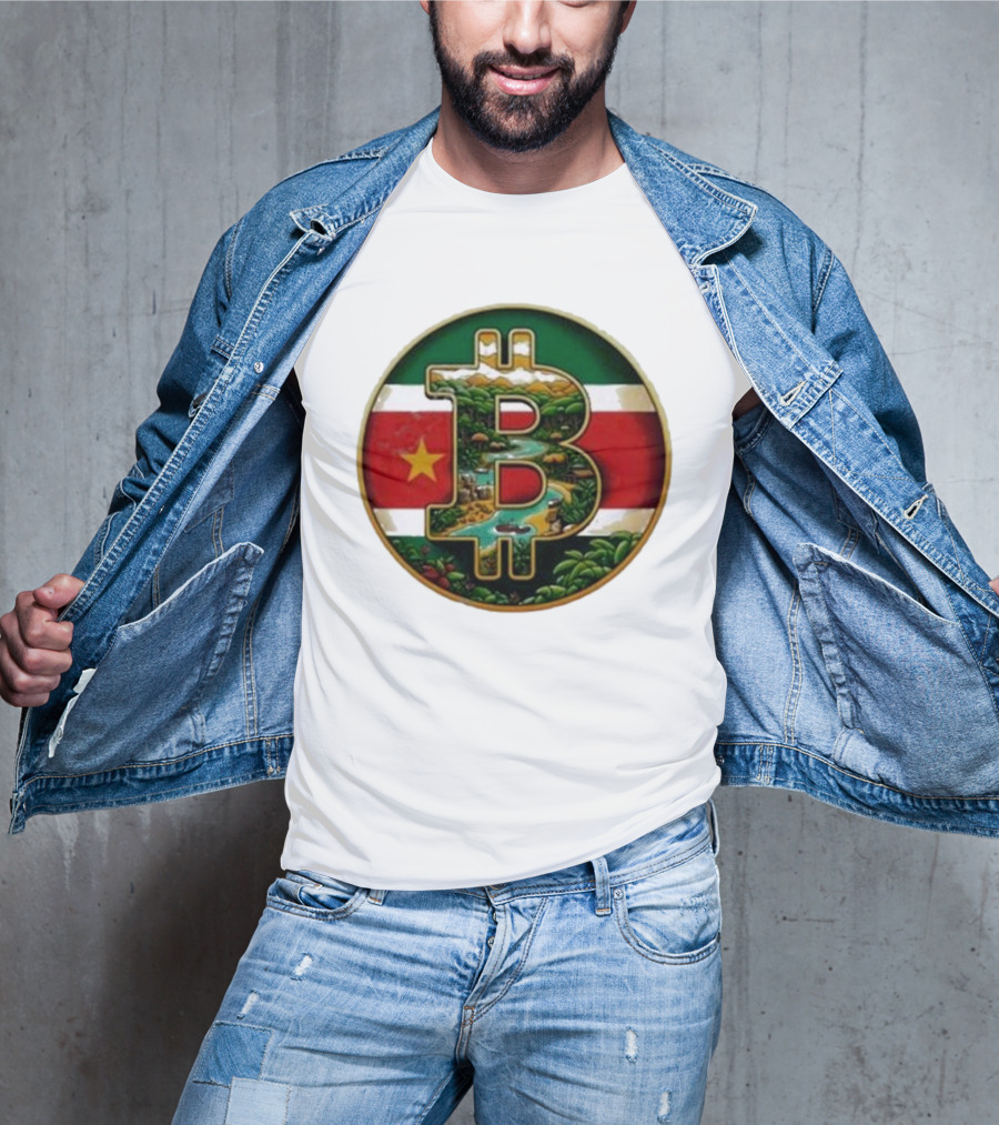 Bitcoin Suriname B Van Hool Flag Icon Circle T-Shirt