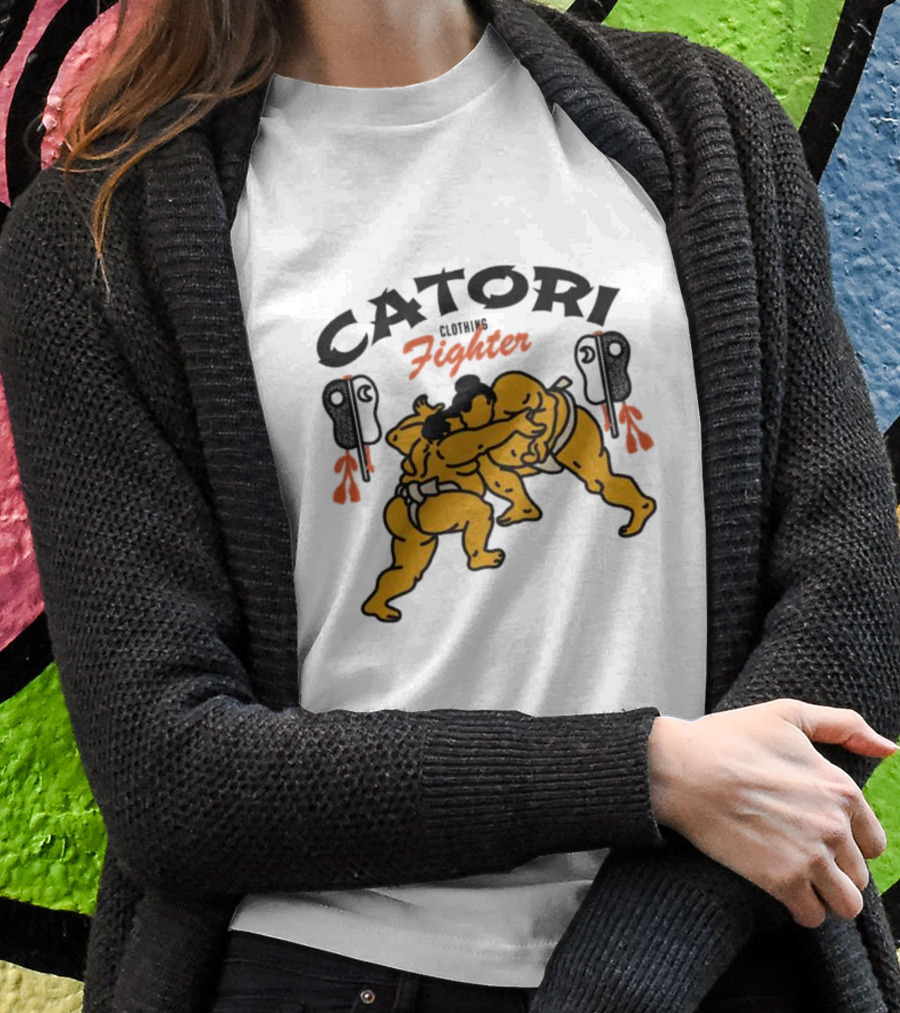 Catori Clothing Fighter Sumo Wrestlers Embrace T-Shirt