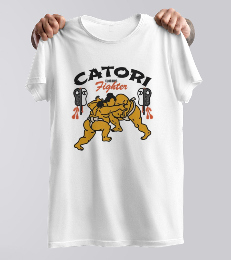 Catori Clothing Fighter Sumo Wrestlers Embrace T-Shirt