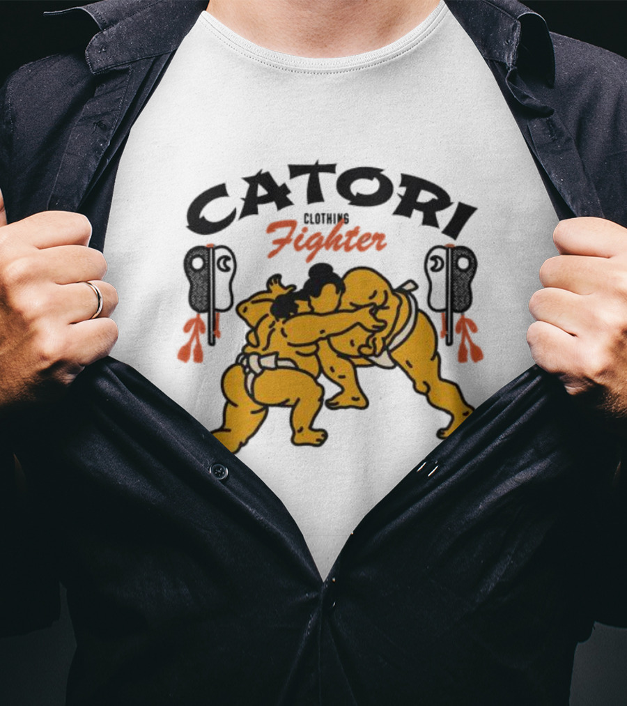 Catori Clothing Fighter Sumo Wrestlers Embrace T-Shirt
