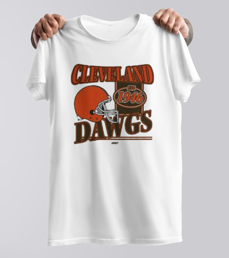 Cleveland Dawgs Est 1946 Football Helmet T-Shirt