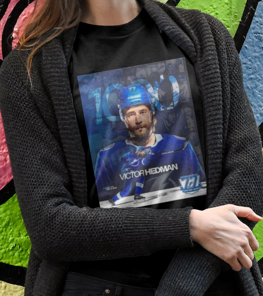 Victor Hedman 1000 NHL Games Milestone T-Shirt
