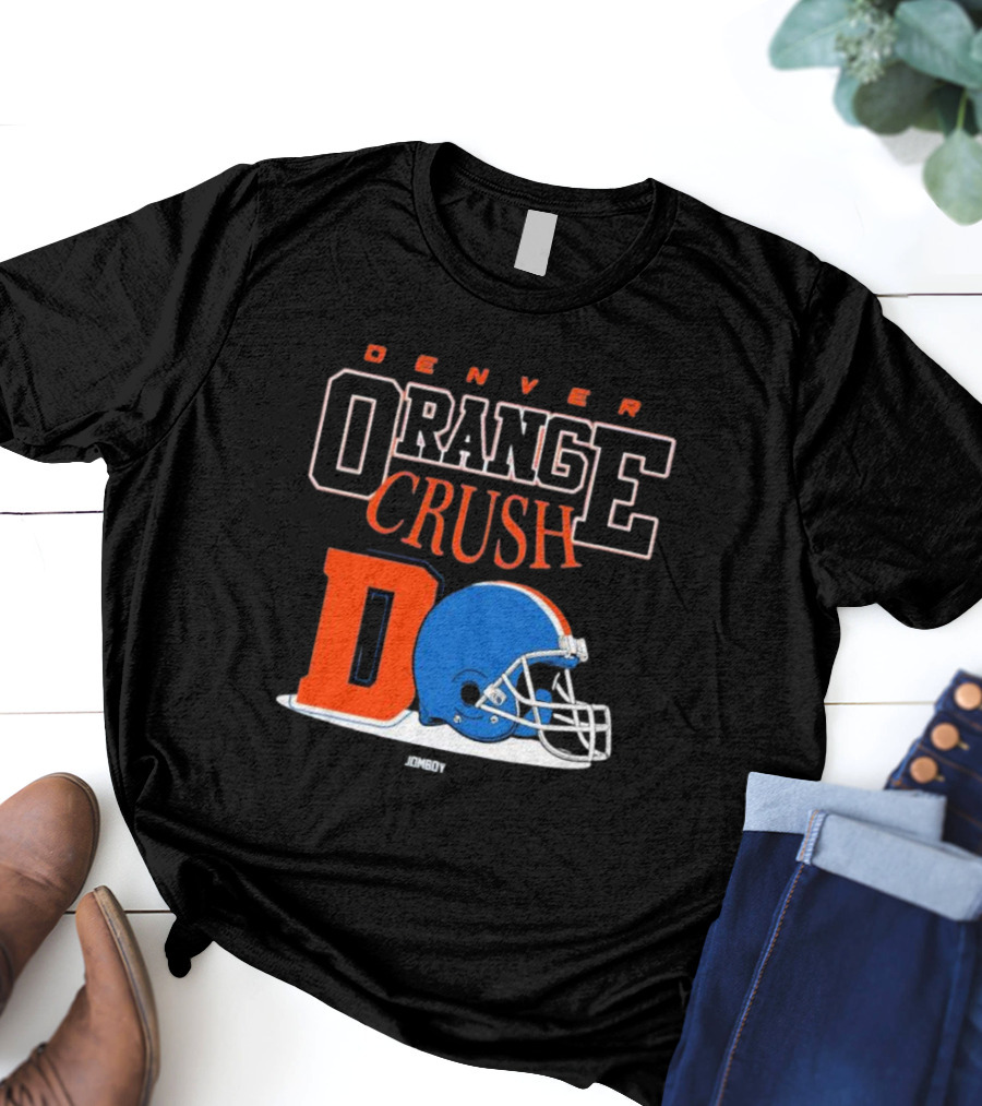 Denver Broncos Orange Crush Retro Helmet Logo D Jomboy T-Shirt