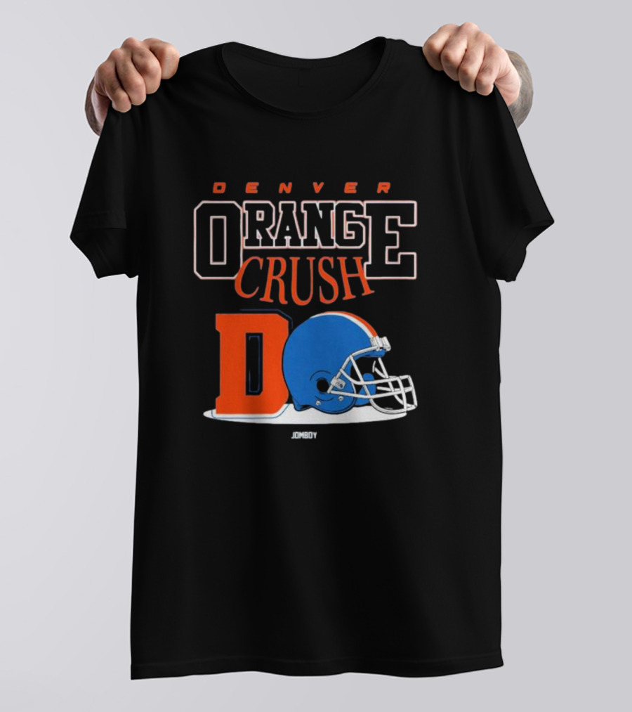 Denver Broncos Orange Crush Retro Helmet Logo D Jomboy T-Shirt
