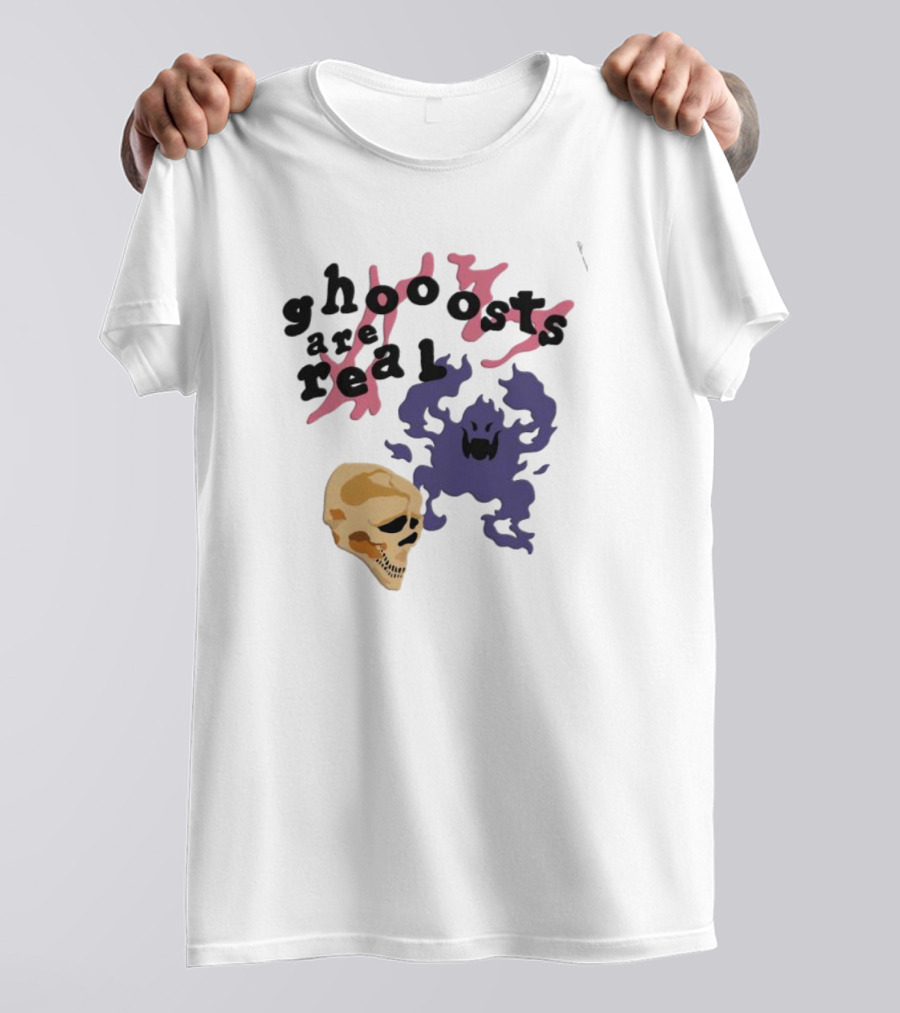 Ghoooosts Are Real Skull Purple And Pink T-Shirt