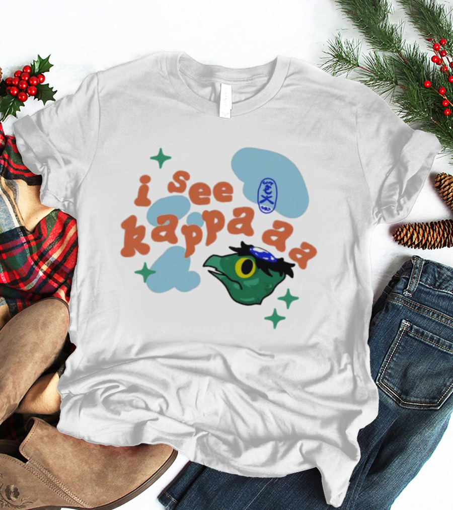 I See Kappaaa Cloud And Kappa Illustration Floating Elements T-Shirt
