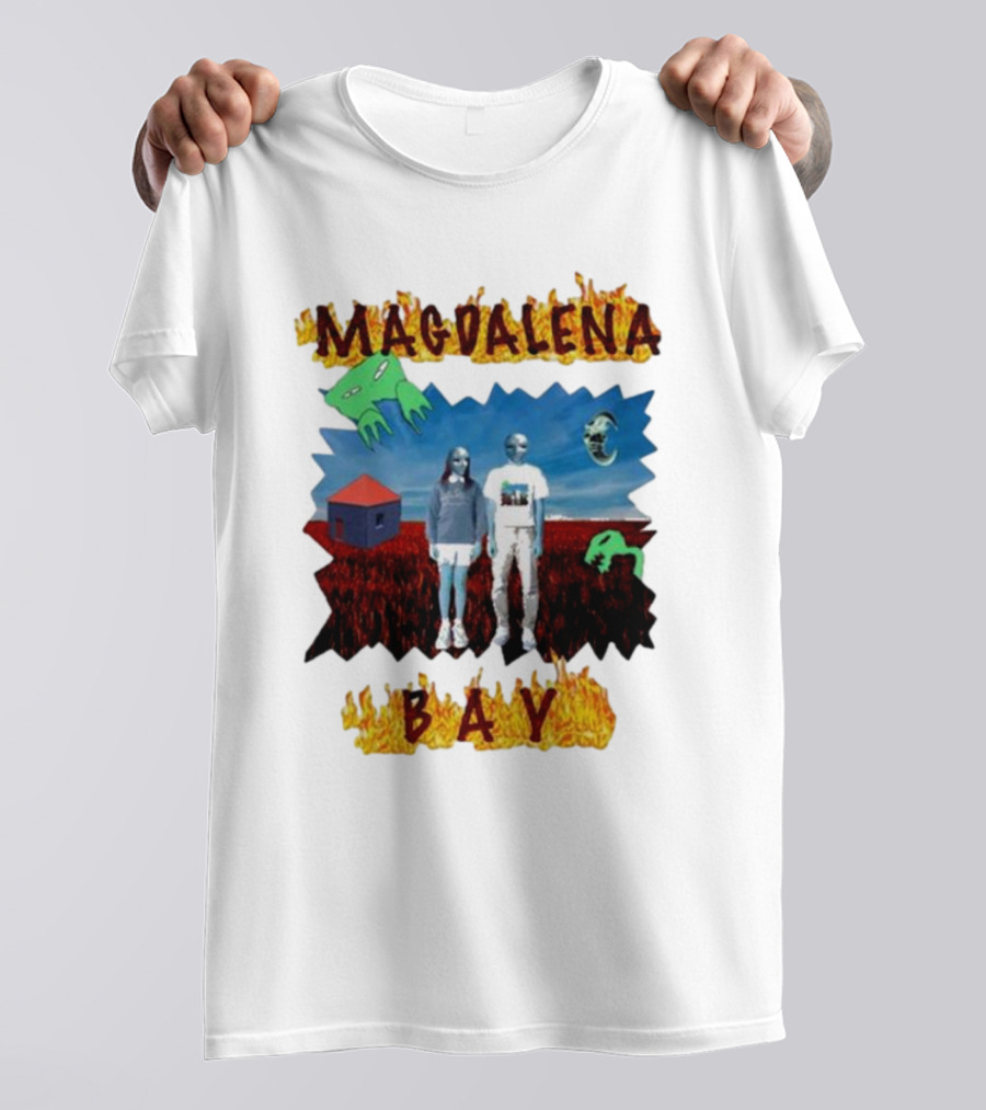 Magdalena Bay Mercurialworld Surreal Landscape With Alien Figures T-Shirt