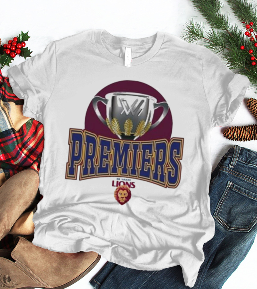 Premiers AFLW Brisbane Lions Champion Trophy T-Shirt