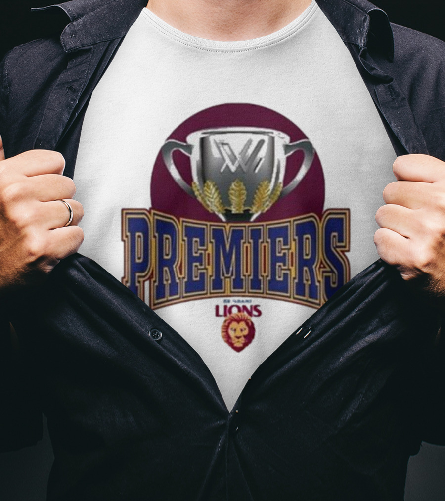 Premiers AFLW Brisbane Lions Champion Trophy T-Shirt