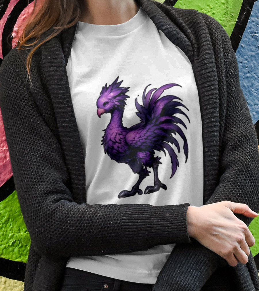 Purple Chocobo Fantasy Creature Mythical Bird Iconic Character T-Shirt