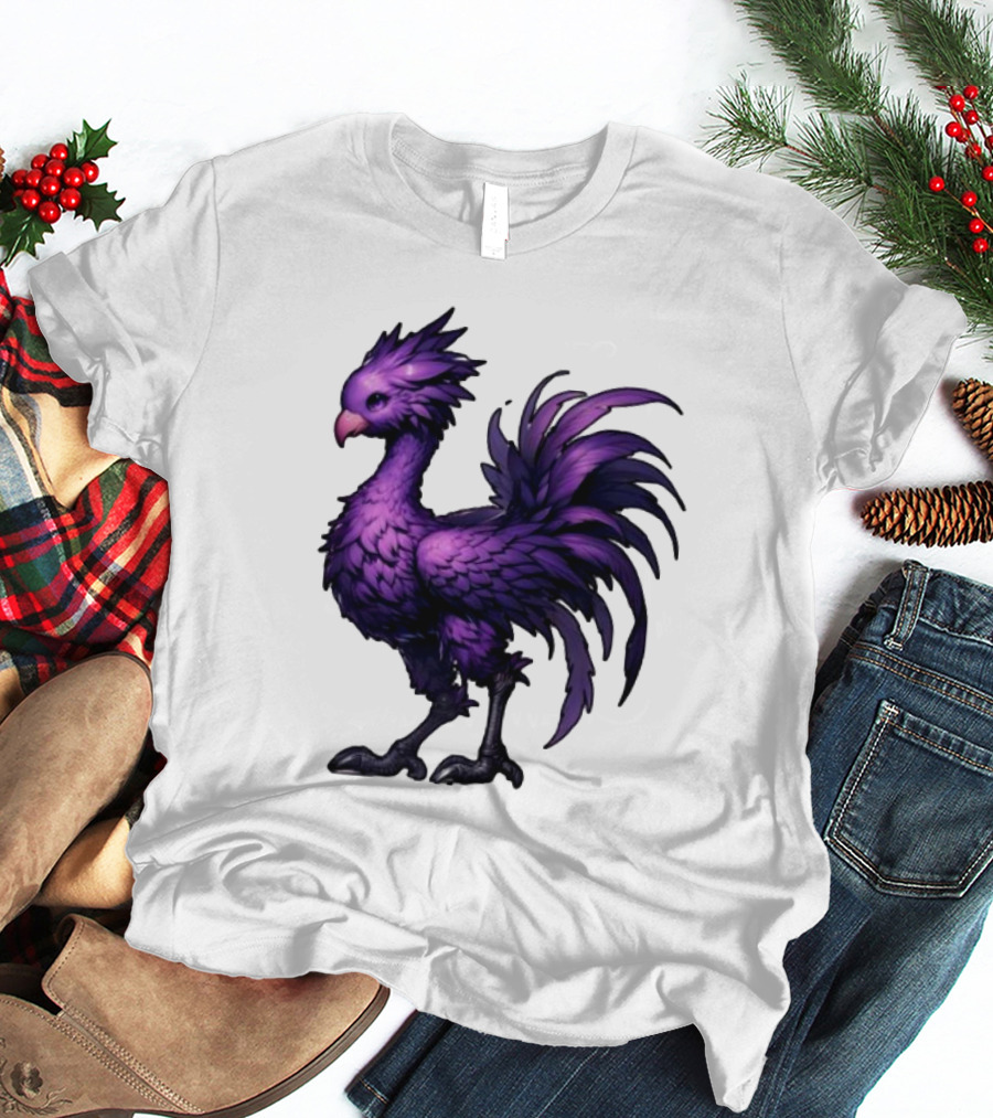 Purple Chocobo Fantasy Creature Mythical Bird Iconic Character T-Shirt