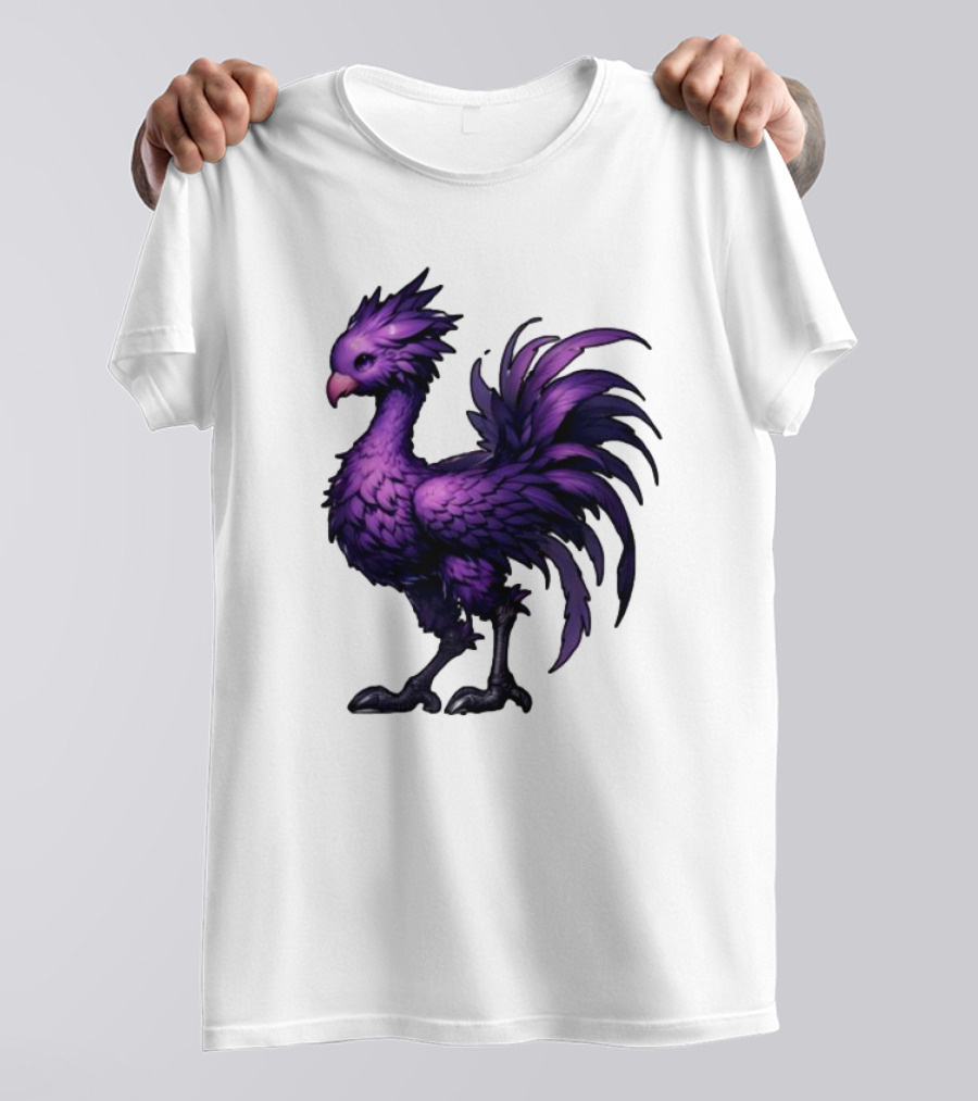 Purple Chocobo Fantasy Creature Mythical Bird Iconic Character T-Shirt