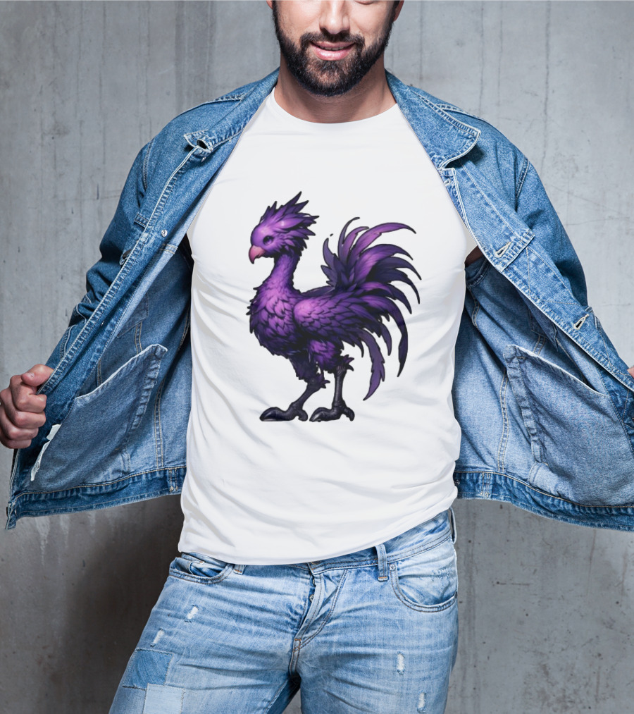 Purple Chocobo Fantasy Creature Mythical Bird Iconic Character T-Shirt