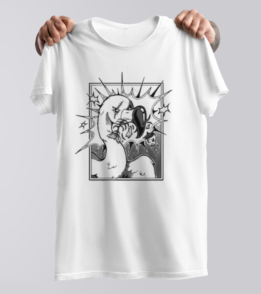 Flim Flam Ff Fishbone Flamingo Retro Cartoon T-Shirt