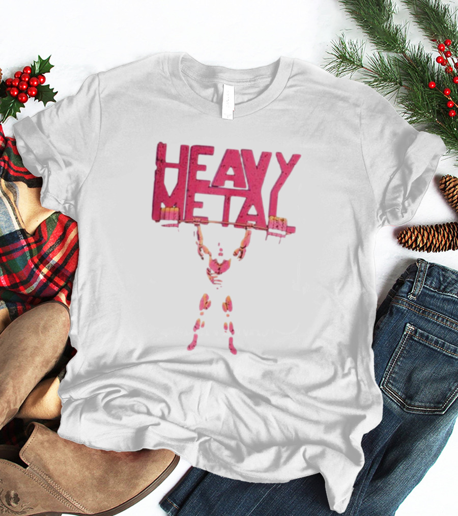 HEAVY METAL OVERHEAD PRESS LIFTING BARBELL T-Shirt