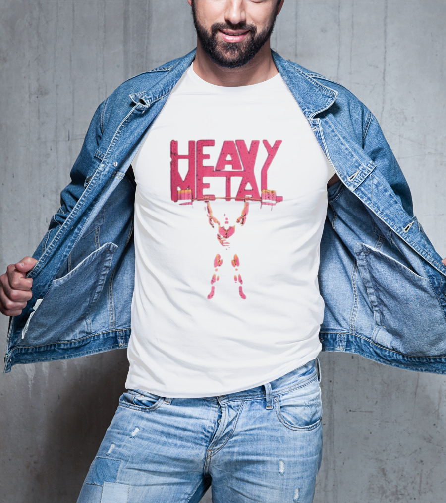 HEAVY METAL OVERHEAD PRESS LIFTING BARBELL T-Shirt