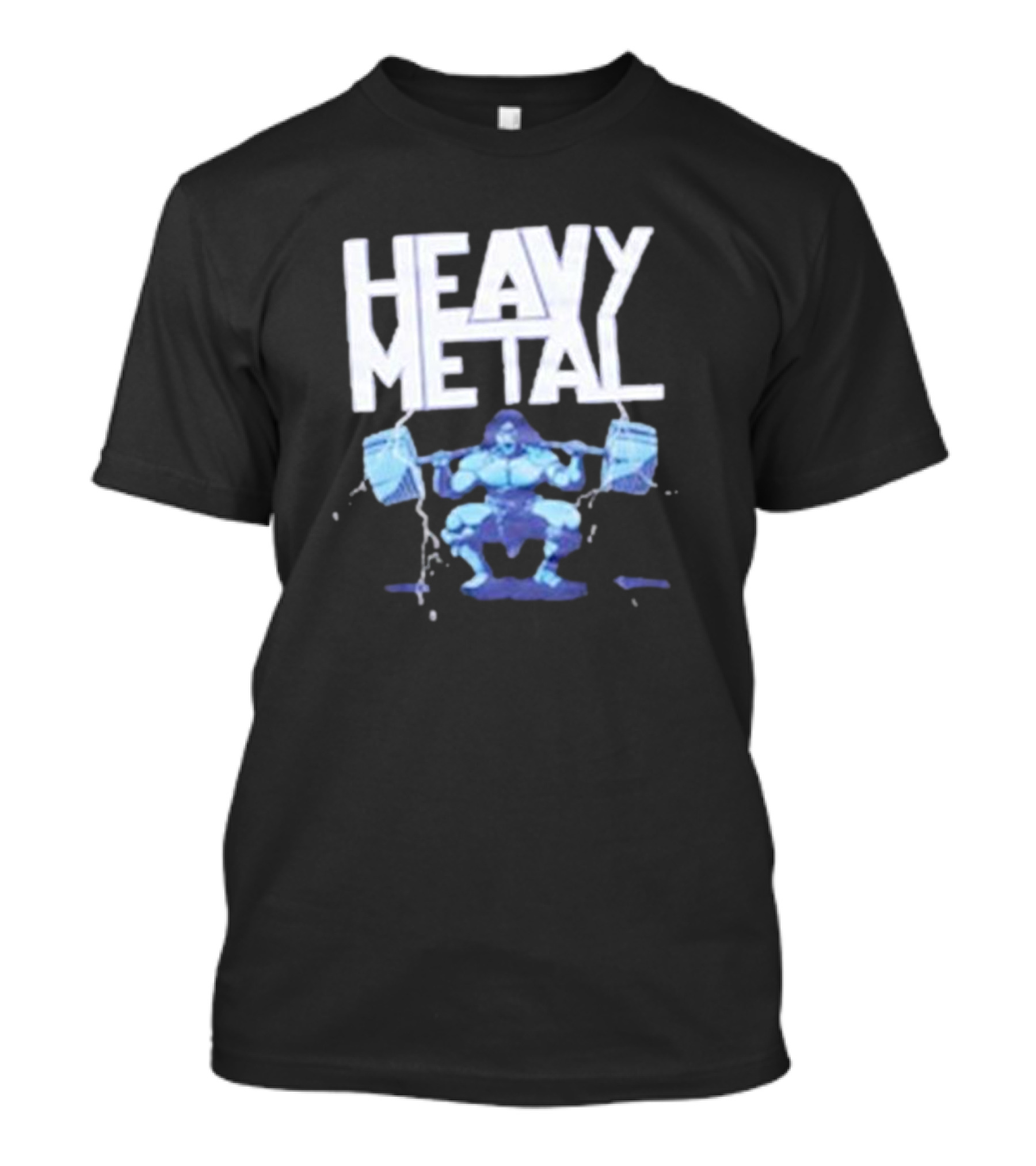 Heavy Metal Oversized Fitness Warrior With Barbells T-Shirt