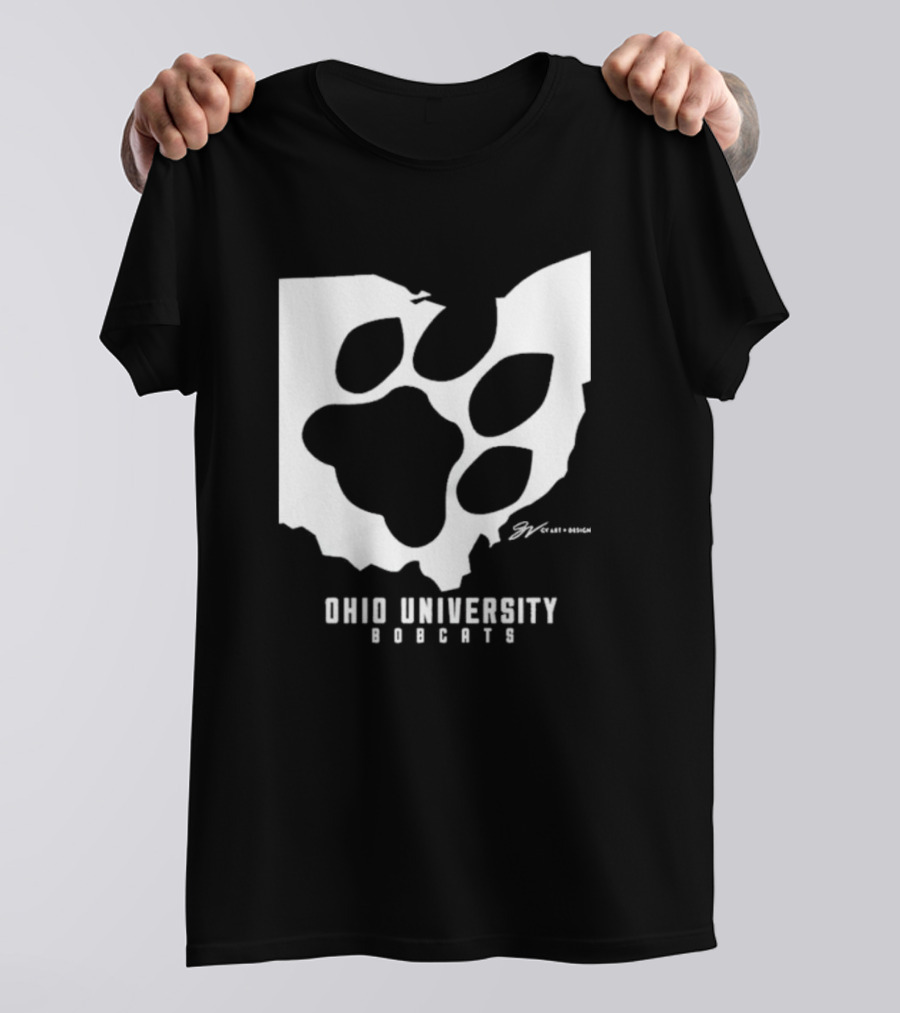 Ohio University Bobcats Paw Prints T-Shirt