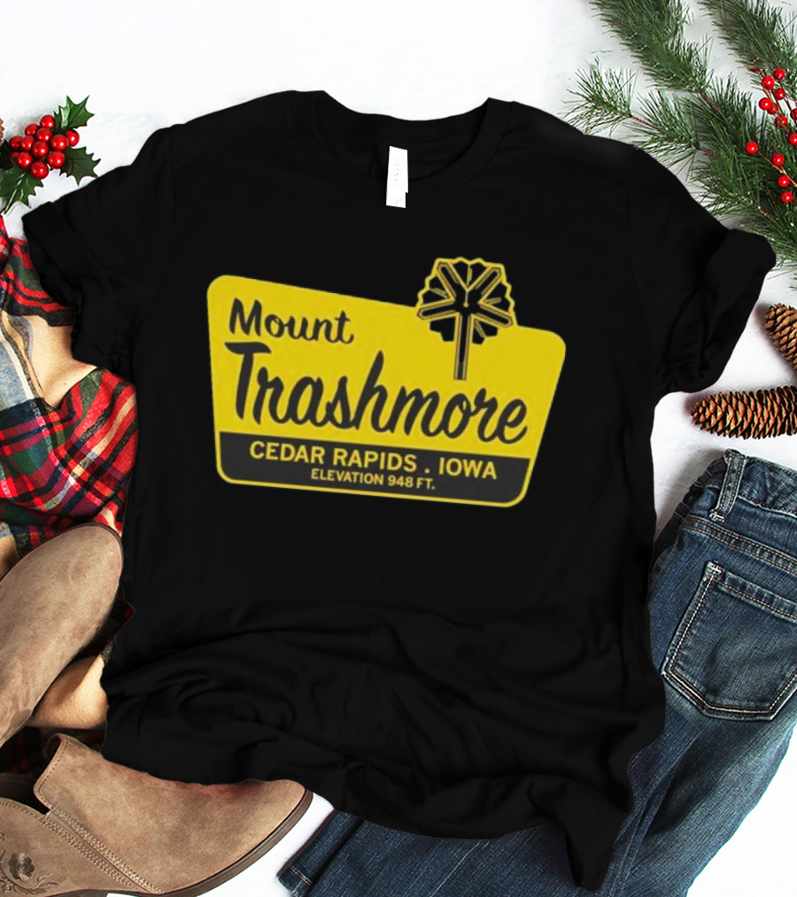 Mount Trashmore Cedar Rapids Iowa Elevation 948 Ft T-Shirt