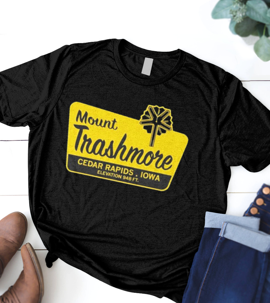 Mount Trashmore Cedar Rapids Iowa Elevation 948 Ft T-Shirt