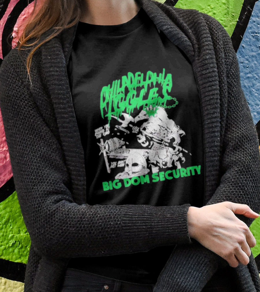 Philadelphia Eagles Big Dom Security Fierce Armored Guard With Spiked Bat T-Shirt