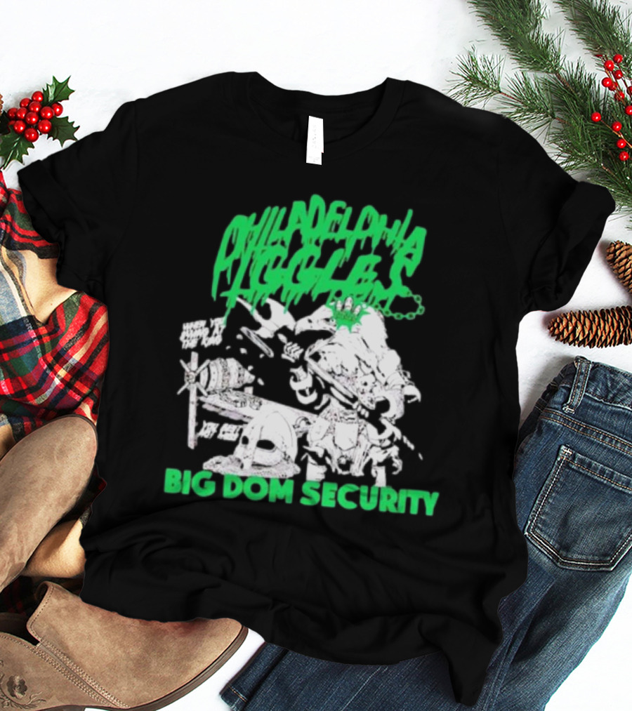Philadelphia Eagles Big Dom Security Fierce Armored Guard With Spiked Bat T-Shirt