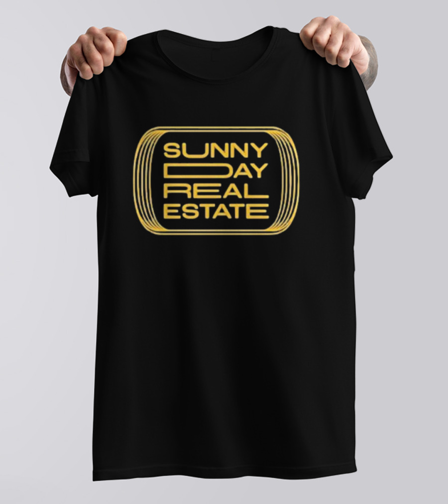 SUNNY DAY REAL ESTATE Yellow Retro Style Oval T-Shirt